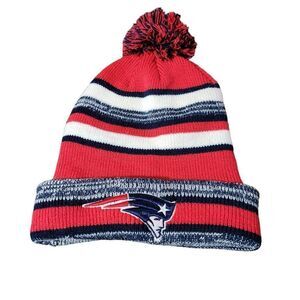 New England Patriots Knit Stocking Cap With Pom